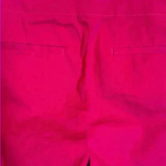 Talbots‎ size 2p mid rise side zip cropped magenta pants like new - Picture 3 of 9